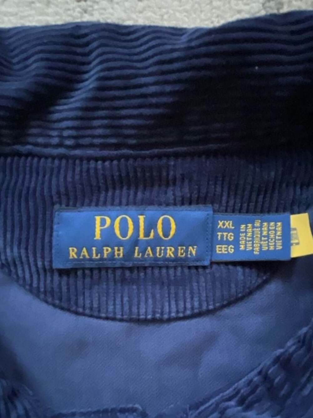 Polo Ralph Lauren Navy Corduroy Shirt Jacket XXL - Picture 2 of 9